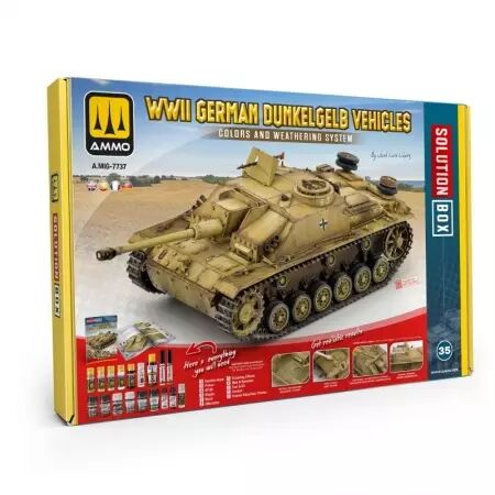 SOLUTION BOX 35 - WWII German Dunkelgelb Vehicles (Multilingual)   - Mig Jimenez