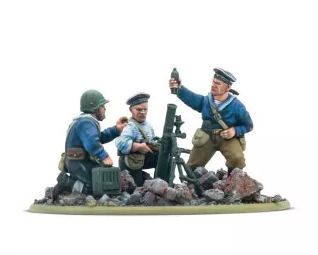 Soviet Naval Brigade Medium Mortar Team - Sovi&eacute;tique - Bolt Action - Warlord Games