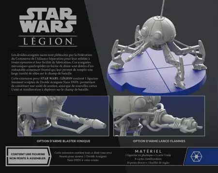 Star Wars Légion - Tank Droïde Araignée nain DSD1   Extension dunité