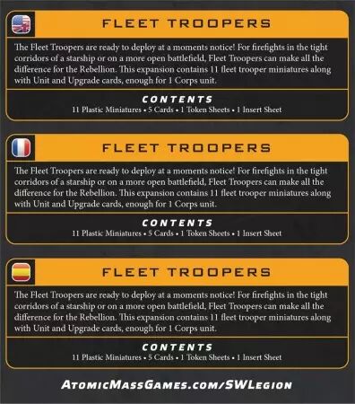 Star Wars L&eacute;gion :Fleet Troopers (Reissue 2026)