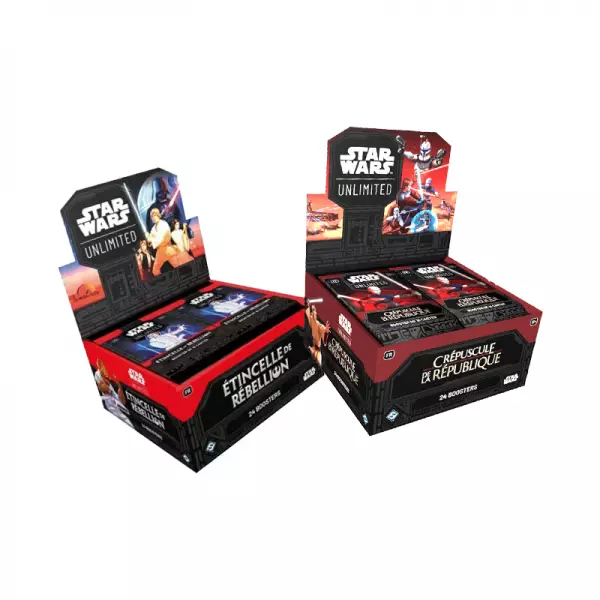 Star Wars Unlimited : Pack Galactique - Display set 1 (FR) et Display set 3 (EN)