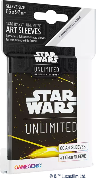 Stars Wars Unlimited - Art Sleeves - Card Back Yellow