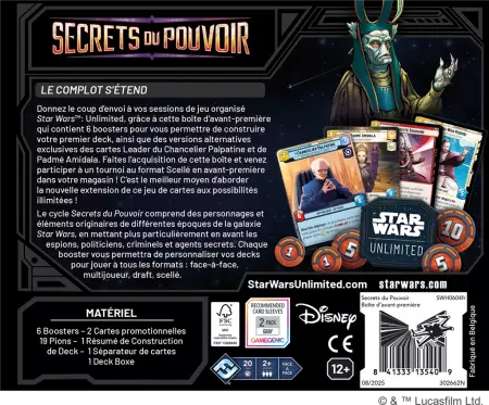 Stars Wars Unlimited - Secrets du Pouvoir - Pack Avant Premiere Français