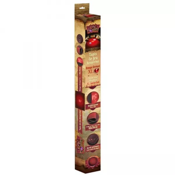 Tapis de Jeu Neoprene 90 x 70 cm Dragon Rouge Grenat