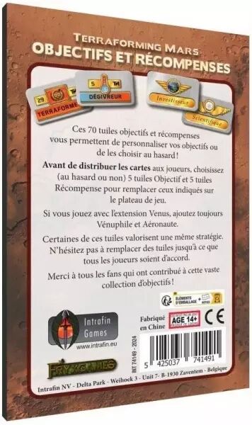 Terraforming Mars : Objectifs Et R�compenses  VF