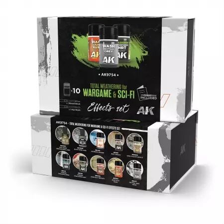 Total Weathering for Wargame & Sci-Fi Set - Enamel Product - Ak Interactive