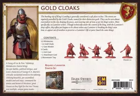 Trône de fer - Le Jeu de Figurines - Manteaux dOr (Gold Cloaks)