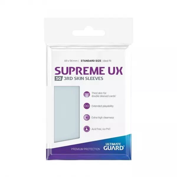Ultimate Guard - 50 prot�ge-cartes Supreme UX 3rd Skin Sleeves - Standard - Transparent 