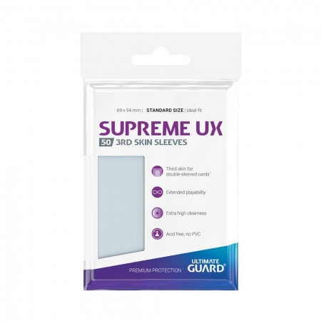 Ultimate Guard - 50 protège-cartes Supreme UX 3rd Skin Sleeves - Standard - Transparent 