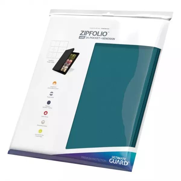 Ultimate Guard - ZipFolio QuadRow XenoSkin Noir 480 cartes - Bleu P�trole