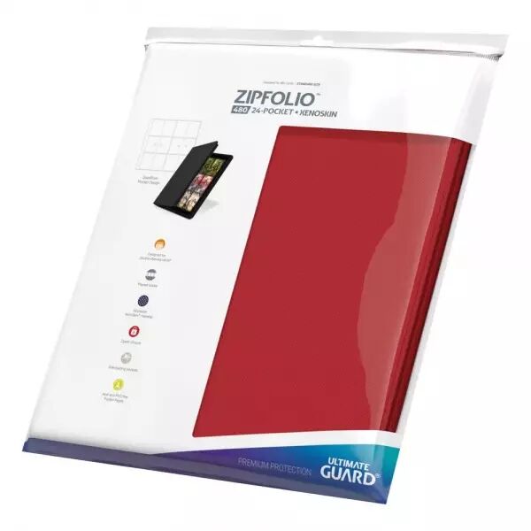 Ultimate Guard - ZipFolio QuadRow XenoSkin Noir 480 cartes - Rouge