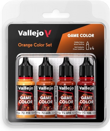 Vallejo Game Color Set 72377 Orange Set (4x18ml)