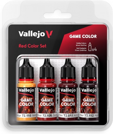 Vallejo Game Color Set 72377 Red Set (4x18ml)