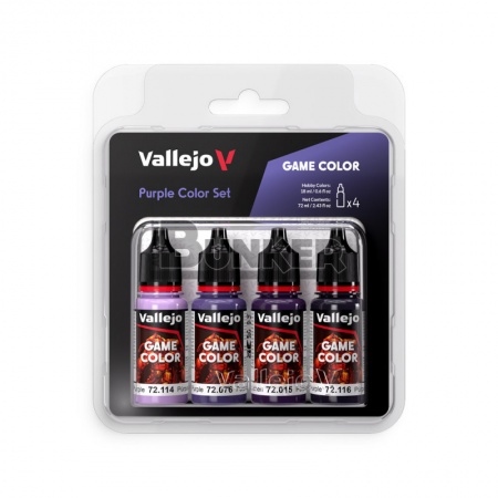 Vallejo Game Color Set 72382 Purple Color Set (4x18ml)