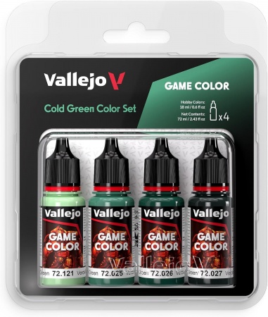 Vallejo Game Color Set 72383 Cold Green Set (4x18ml)