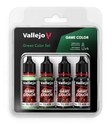 Vallejo Game Color Set 72384 Green Color Set (4x18ml)