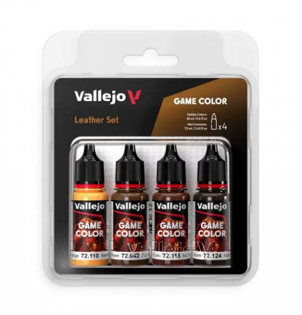  Vallejo Game Color Set 72385 Leather Set (4x18ml)
