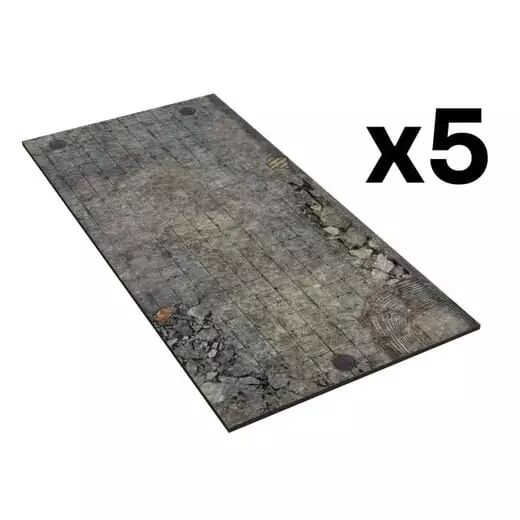 Warhammer 40k - 5 x Destroyed Square Zones 30,5�15 cm 