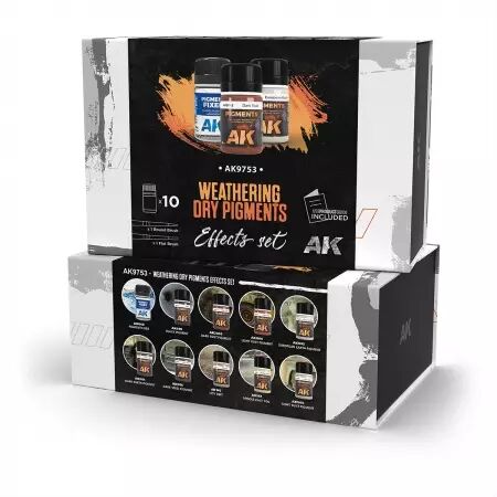 Weathering Dry Pigments Effects Set - Enamel Product - Ak Interactive