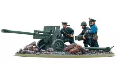 ZiS-3 DIvisional Gun with Soviet Naval Brigade Crew - Sovi&eacute;tique - Bolt Action - Warlord Games